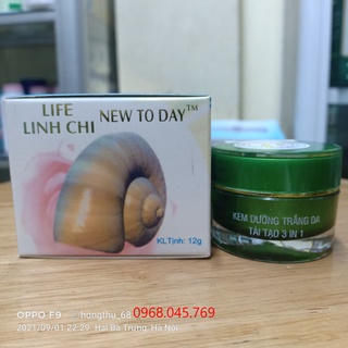 Kem dưỡng trắng da tái tạo 3 in 1 LIFE LINH CHI NEW TO DAY 12g