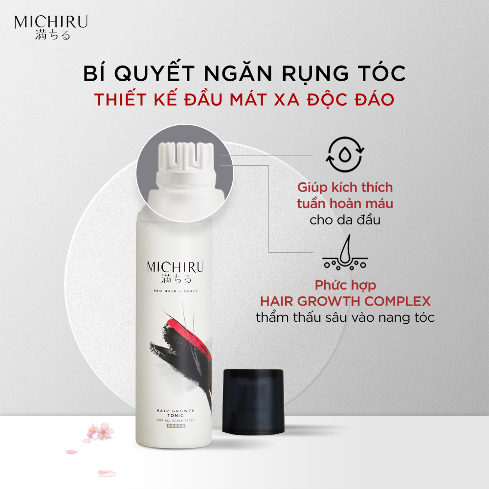 Tinh chất Tonic Michiru ngăn ngừa rụng tóc, tăng cường tuần hoàn máu dưới da đầu, nội địa Nhật 130g