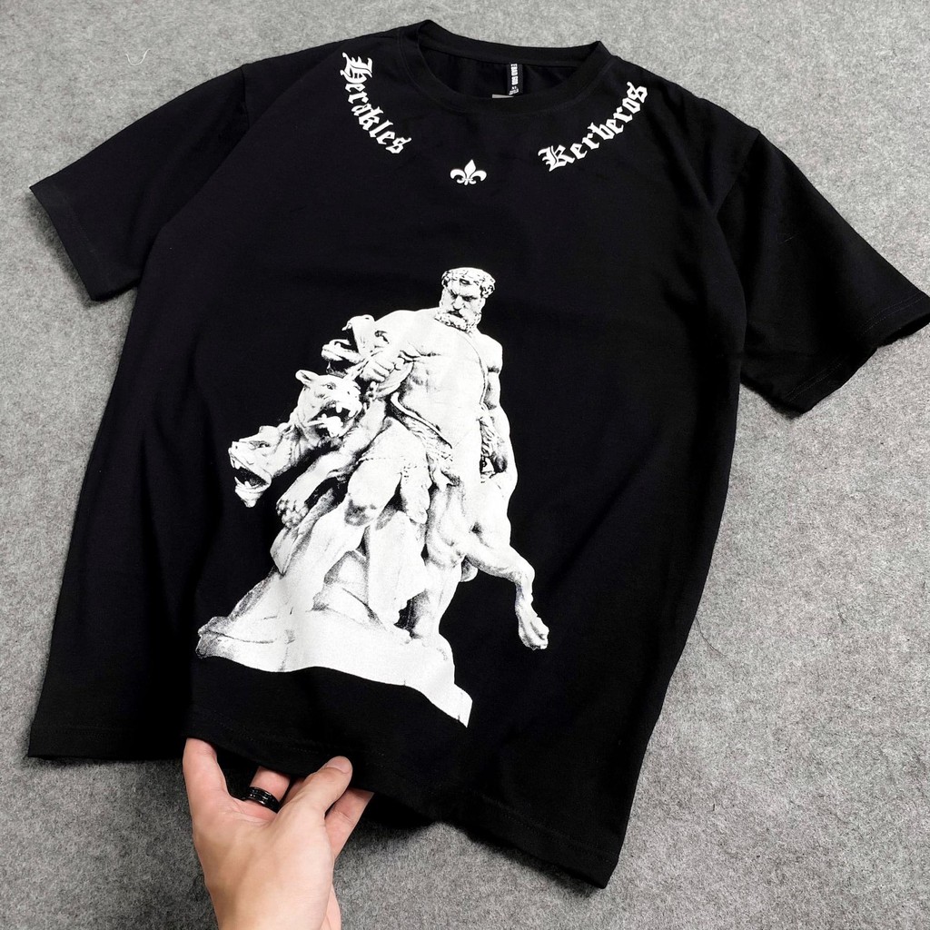 [Mã SKAMA06 giảm 8% TỐI ĐA 50K đơn250K] Áo thun tay lỡ Thần Zeus đen, áo T Shirt in hình nam nữ unisex, MSW Town