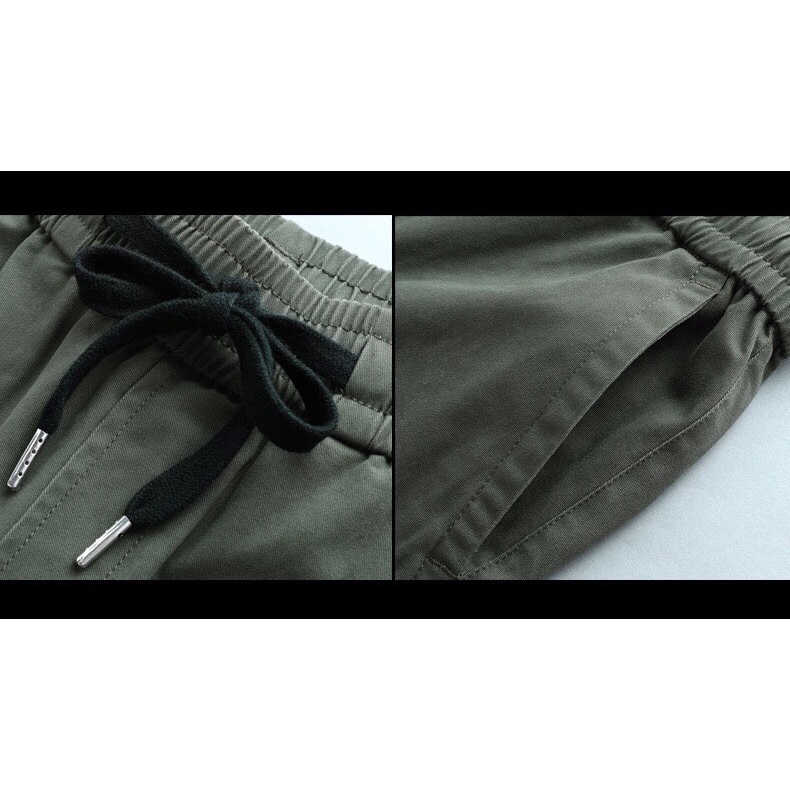 Quần jogger nam kaki túi hộp Aolang Green A5130
