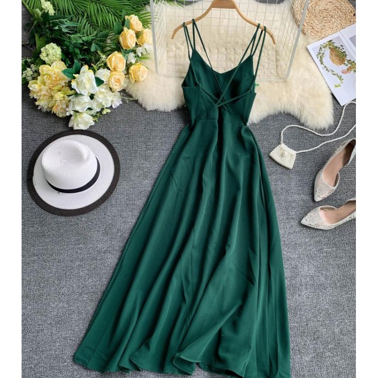 Đầm Maxi đan dây chéo sau lưng | BigBuy360 - bigbuy360.vn