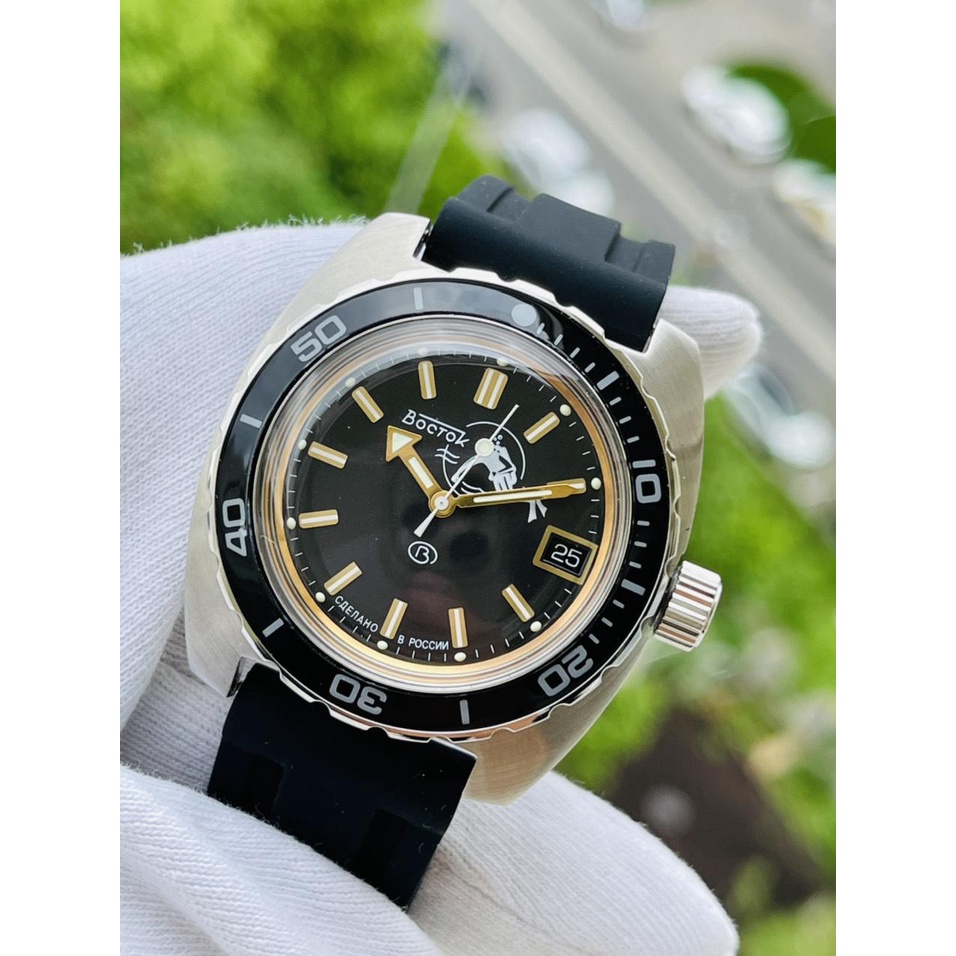 Đồng hồ Nga Vostok Amphibia 170805. Đồng hồ nam Vostok máy cơ tự động Automatic, size mặt 42, chống nước tốt 20 ATM