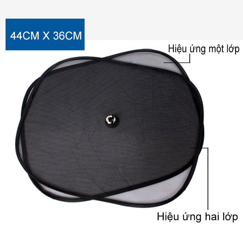 [HCM]1 bộ 2 tấm che nắng bên cửa sổ xe tấm che nắng lưới kem chống nắng và muỗi (44x36cm) màu đen SK-QC-ZYB1016