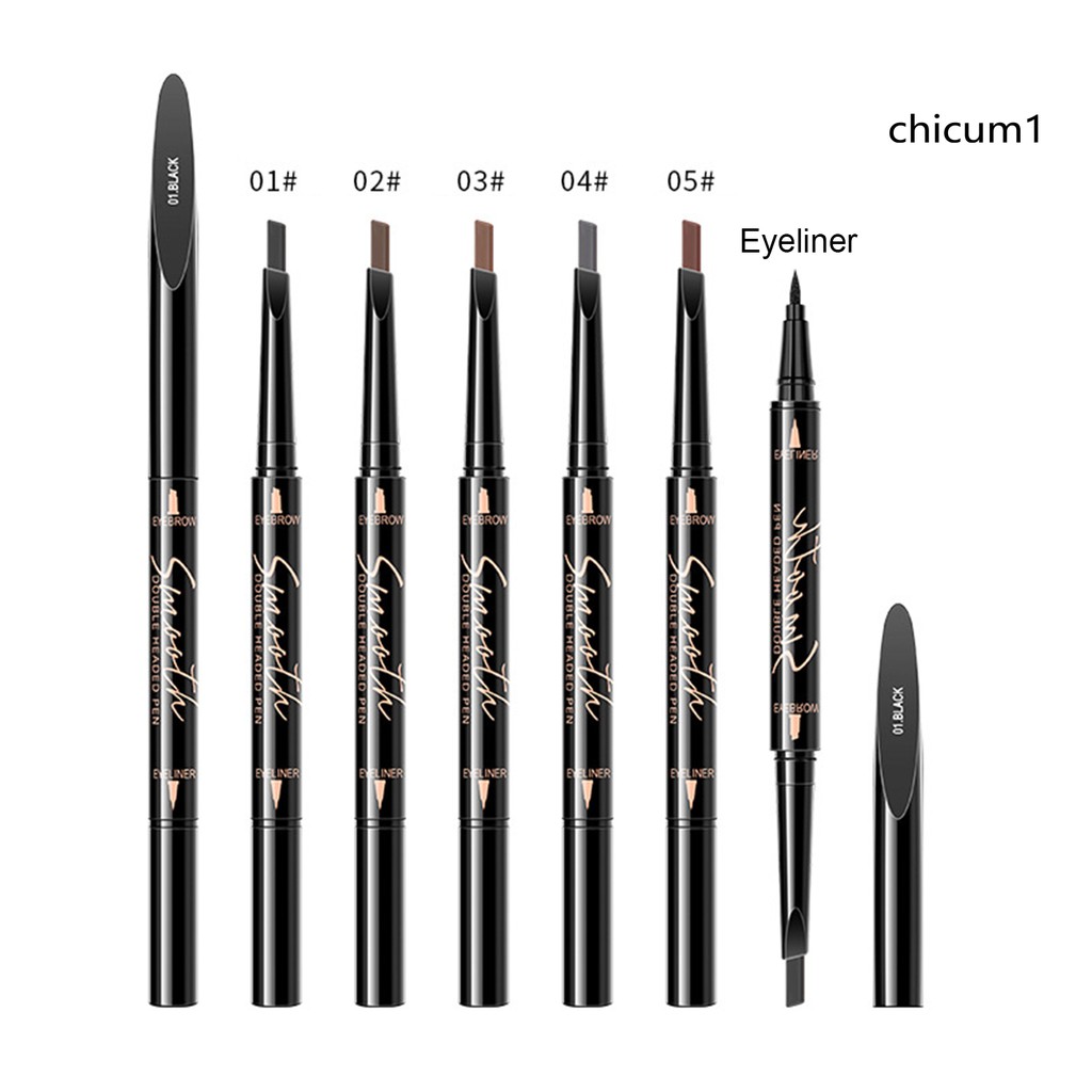 [Hàng mới về] Bút kẻ lông mày và kẻ mắt hai đầu thiết kế xoay tự động trang điểm lâu trôi | BigBuy360 - bigbuy360.vn