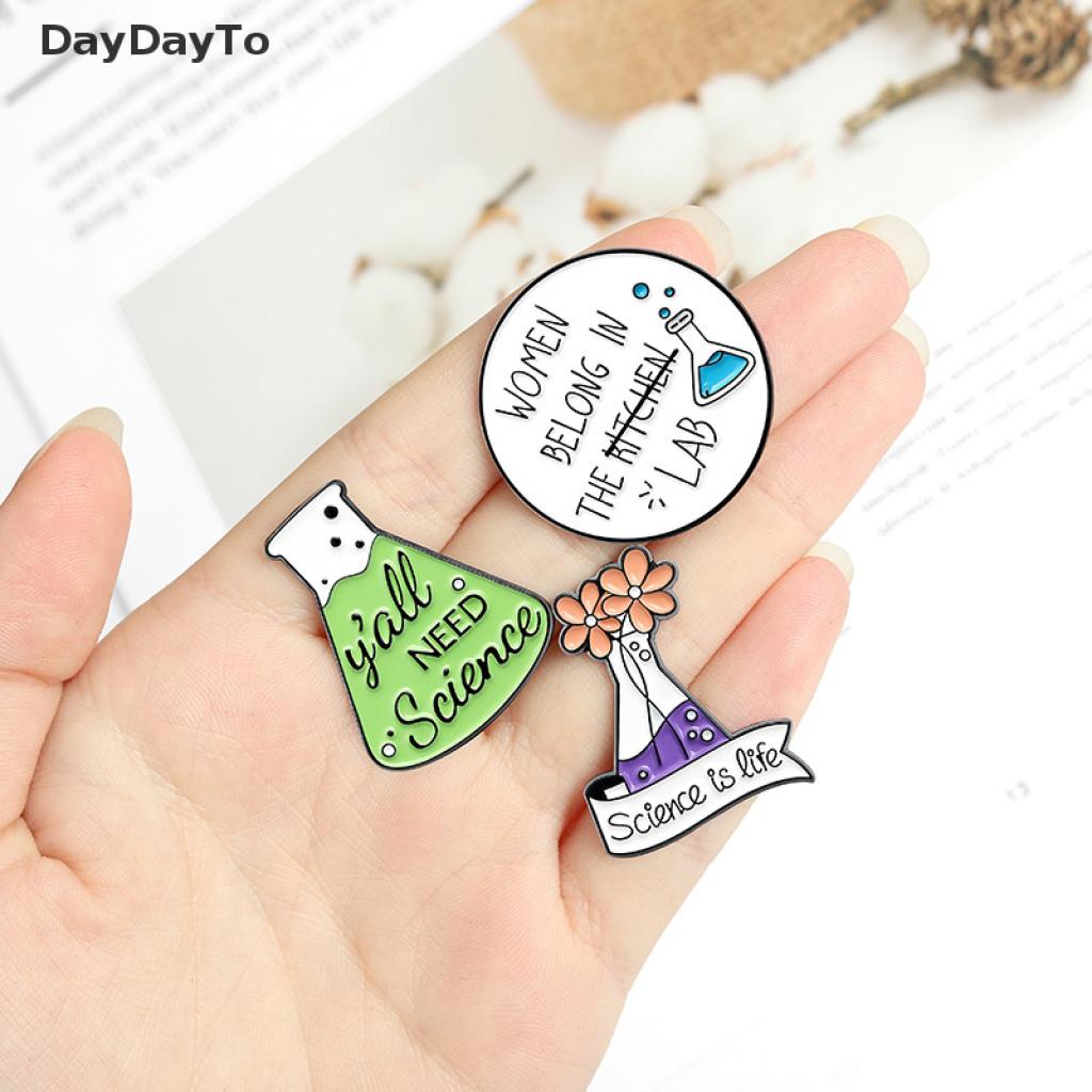 DayDayTo Chemistry Pharmacist Enamel Pin Science Metal Brooches Pins for Backpack Jewelry VN