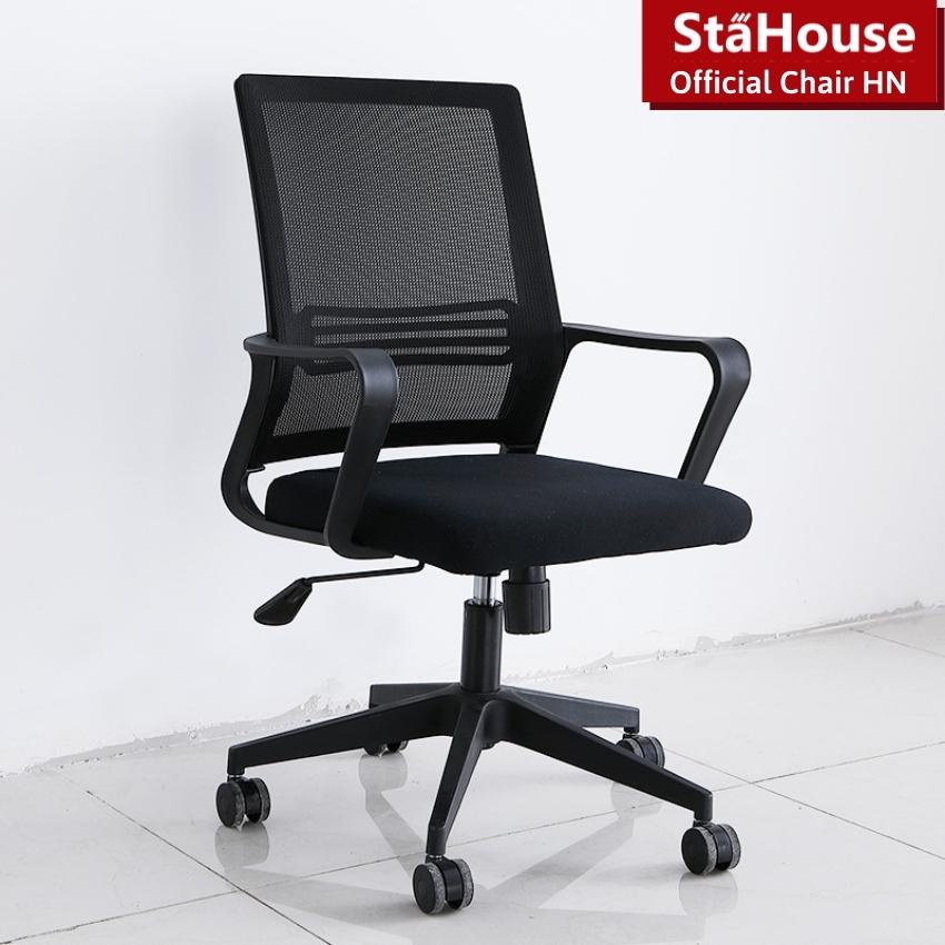 Ghế Văn Phòng Lưng Lưới Chân Xoay GVP B107, Ghế Làm Việc Stahouse Official Chair HN