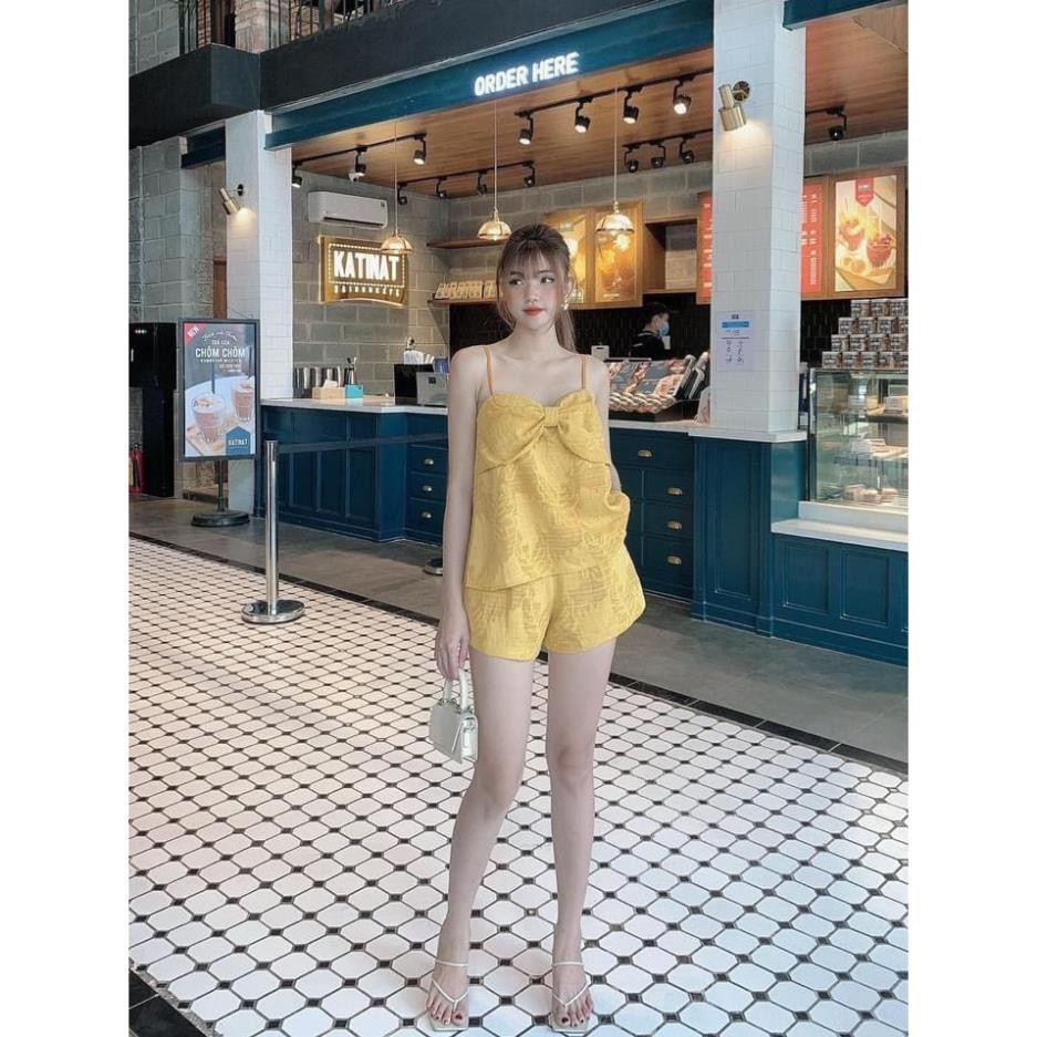 Set đồ nữ cá tính, set quần sóc áo quây đi chơi sang chảnh mùa hè đẹp 8A00048 THVVN | BigBuy360 - bigbuy360.vn