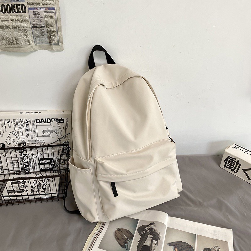 Balo Ulzzang Basic Hàn Quốc Chống Nước Basic, Balo Nam Nữ Đi Học Thời Trang Giá Rẻ