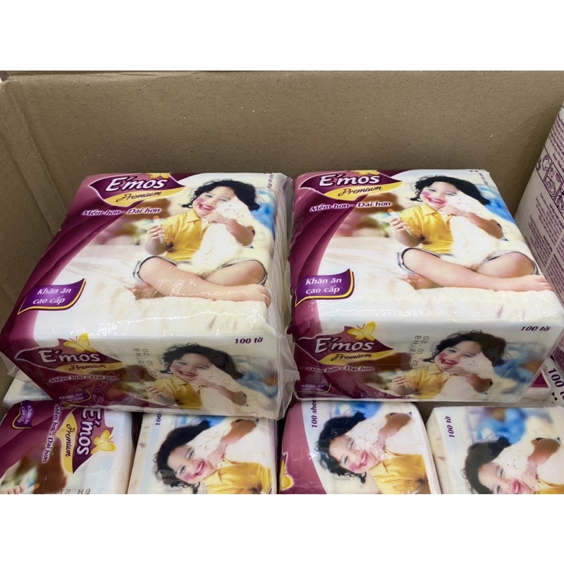 Khăn Giấy Vuông EMOS 100 tờ