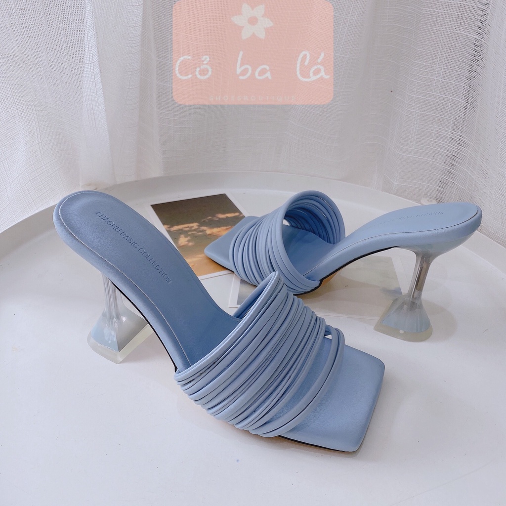 GUỐC NỮ COBALA SHOES - DÉP CAO GÓT QUAI NHUYỄN ĐẾ TRỤ 9 PHÂN - DÉP NỮ MŨI VUÔNG GÓT VUÔNG - D20113700