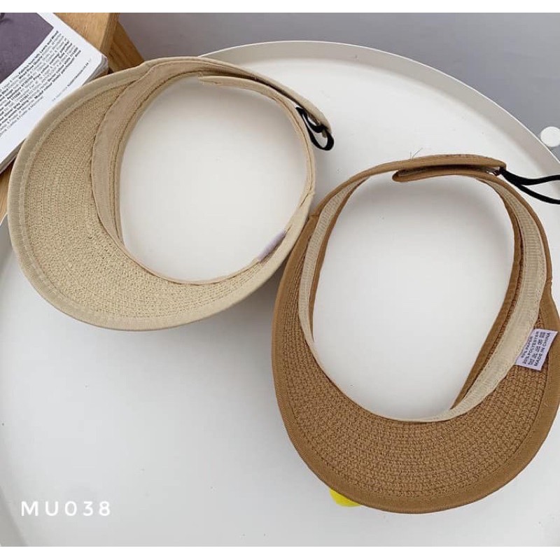 Mũ cói không chóp hình đôi mắt MU038 cho hé 1-6 tuổi