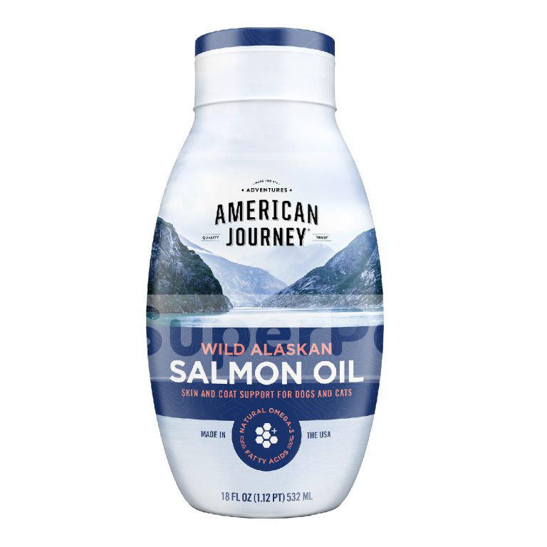 Dầu Cá cho Chó Mèo Dưỡng Lông American Journey Wild Alaskan Salmon Oil Liquid Dog - Cat Supplement