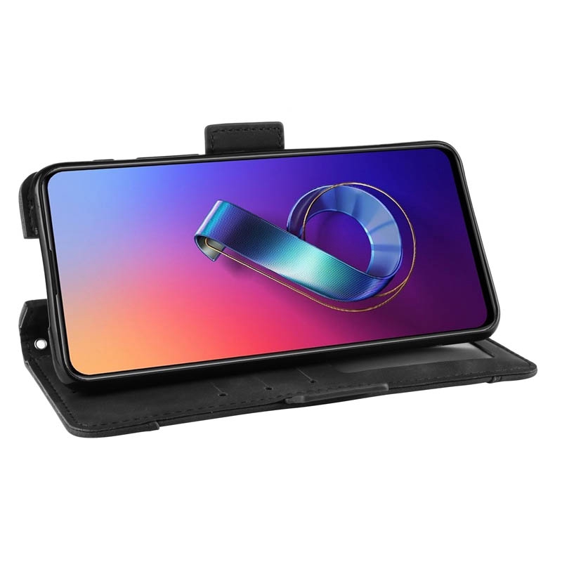 Bao da điện thoại nắp lật thiết kế ngăn đựng thẻ dành cho Asus Zenfone 6 6Z ROG Phone 2 ZS630KL ZS660KL