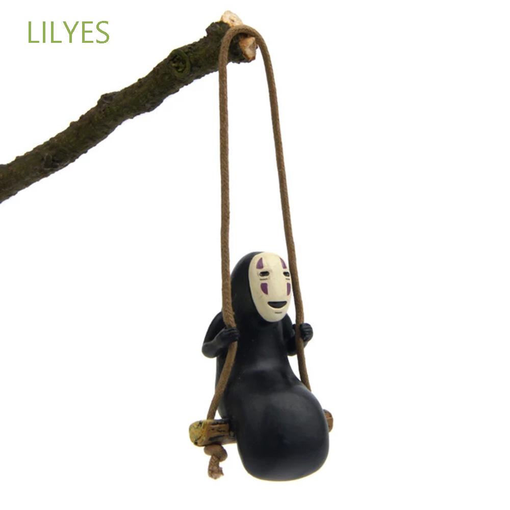 Mô hình đồ chơi nhân vật vô diện Miyazaki Hayao ngồi xích đu dễ thương dùng trang trí xe ô tô