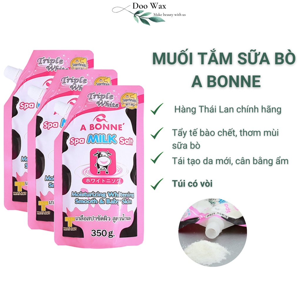 Muối tắm sữa bò tẩy tế bào chết A Bonne Spa Milk Salt Thái Lan 350gr cân bẳng ẩm, tái tạo da mới