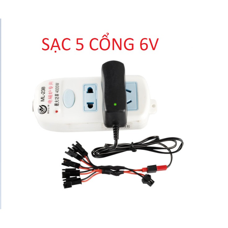 Sạc adapter 6v 5 cổng đồ chơi điều khiển từ xa