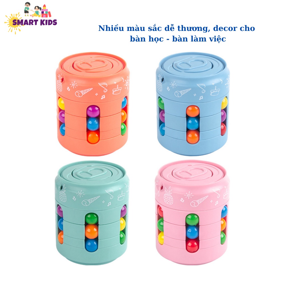 Rubik Biến Thể Hình Lon Bia – Spinner Đẹp Lạ Mắt Xoay NgónTay Luyện Trí Não Sự Kiên Trì Smartkids