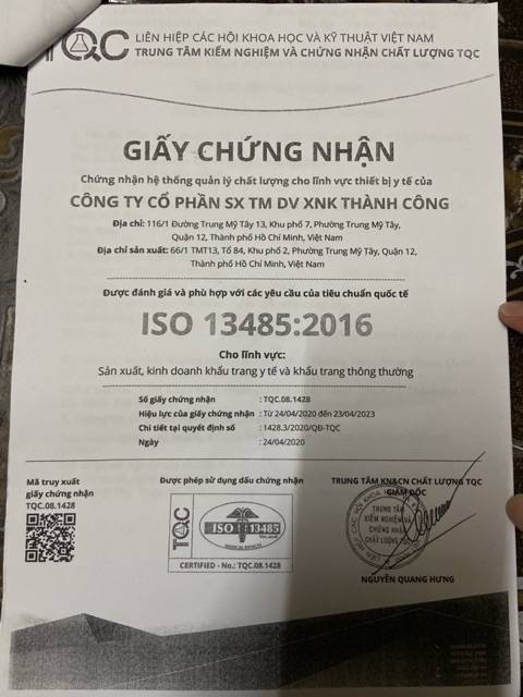 KHẨU TRANG Y TẾ 4 LỚP HANA