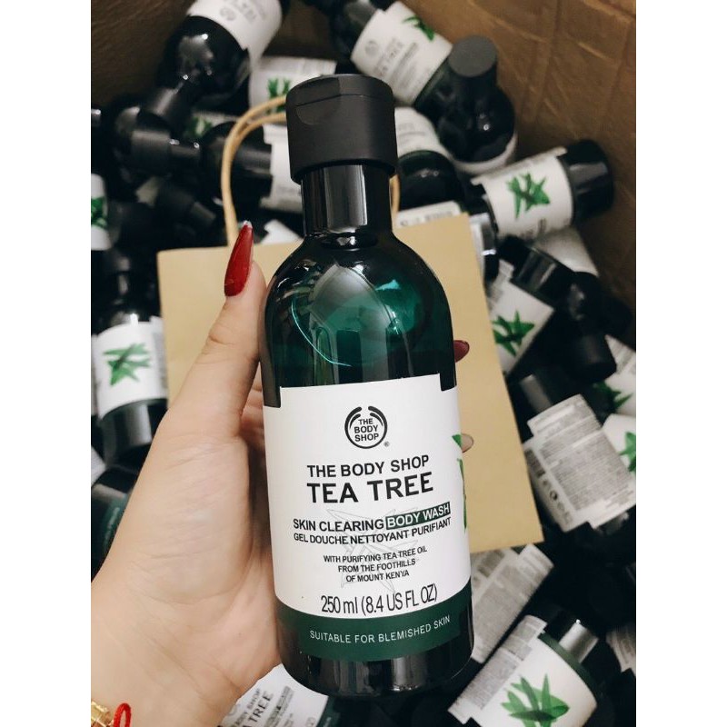 Sale 35% Sữa tắm ngừa mụn sáng da sạch BỤI BẨN VÀ BÃ NHỜN The Body Shop Tea Tree Skin Clearing Facial Wash