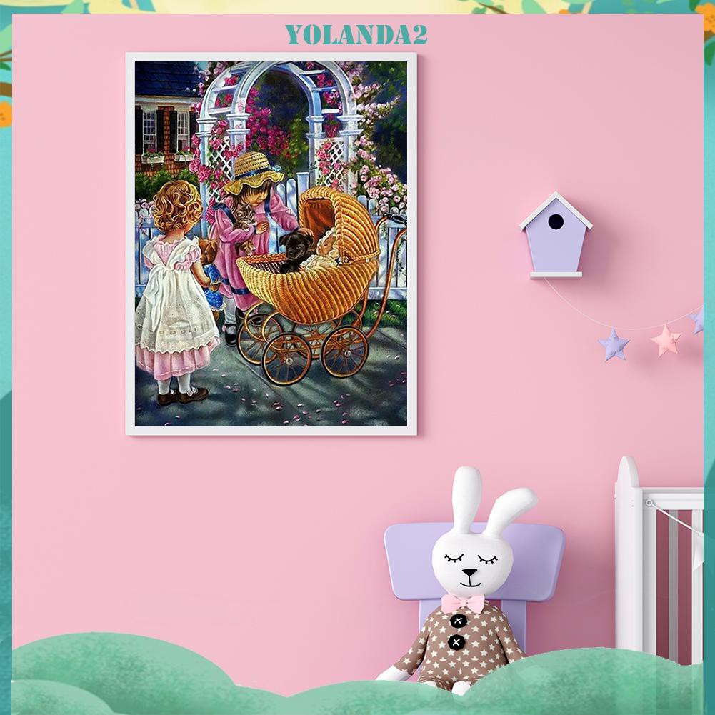 Bộ Tranh Đính Đá 5d Tự Làm Hình Ngôi Nhà Xinh Xắn