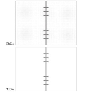 [LOẠI 1] GIẤY REFILL PLANNER CƠ BẢN A5 A6 A4 B5