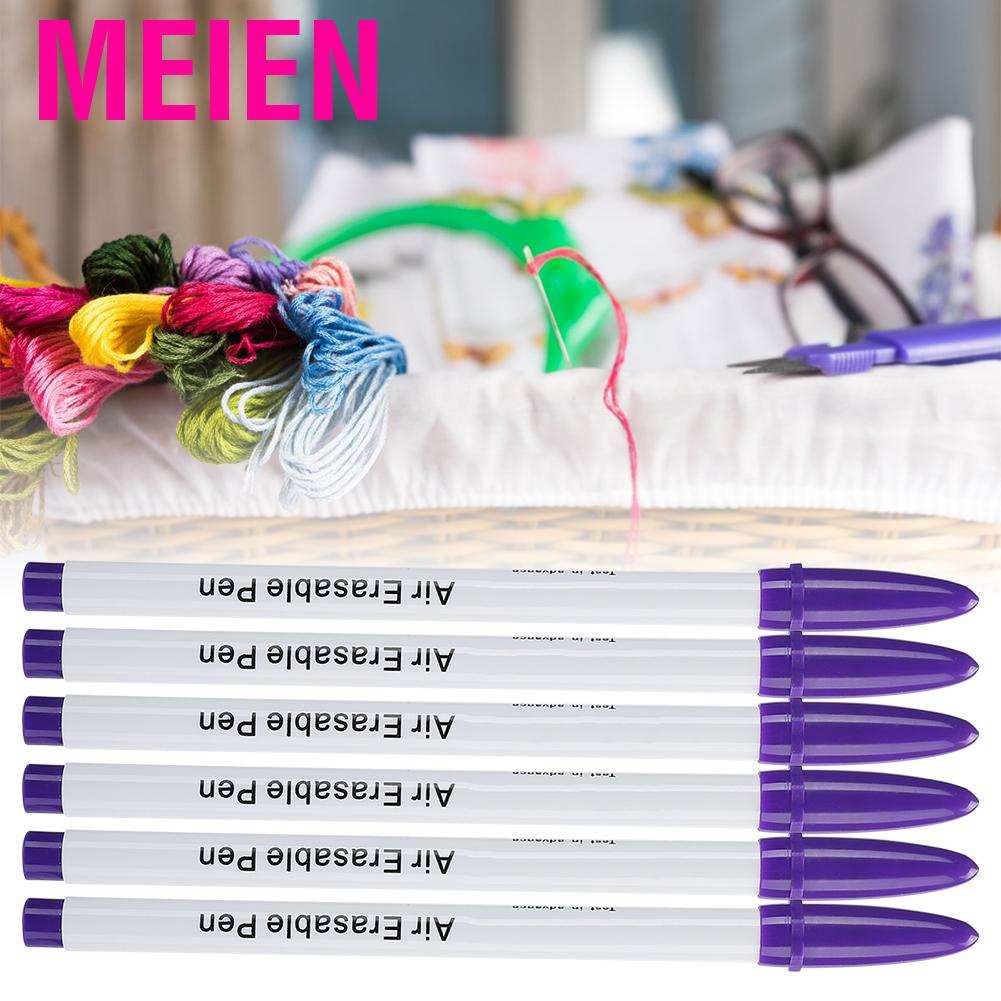 Set 10 Bút Mực Đầu Dày Màu Tím Không Phai Có Thể Tẩy Xóa Cho Vải May Vá Và Vải