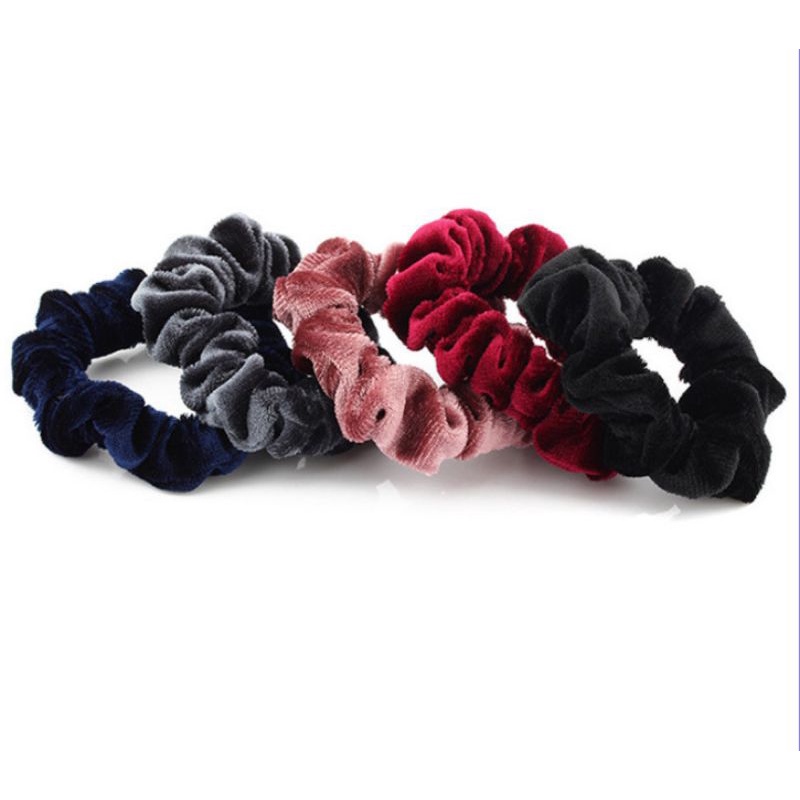 combo 12 cột tóc nhung loại mềm rất dễ cột mix đủ màu