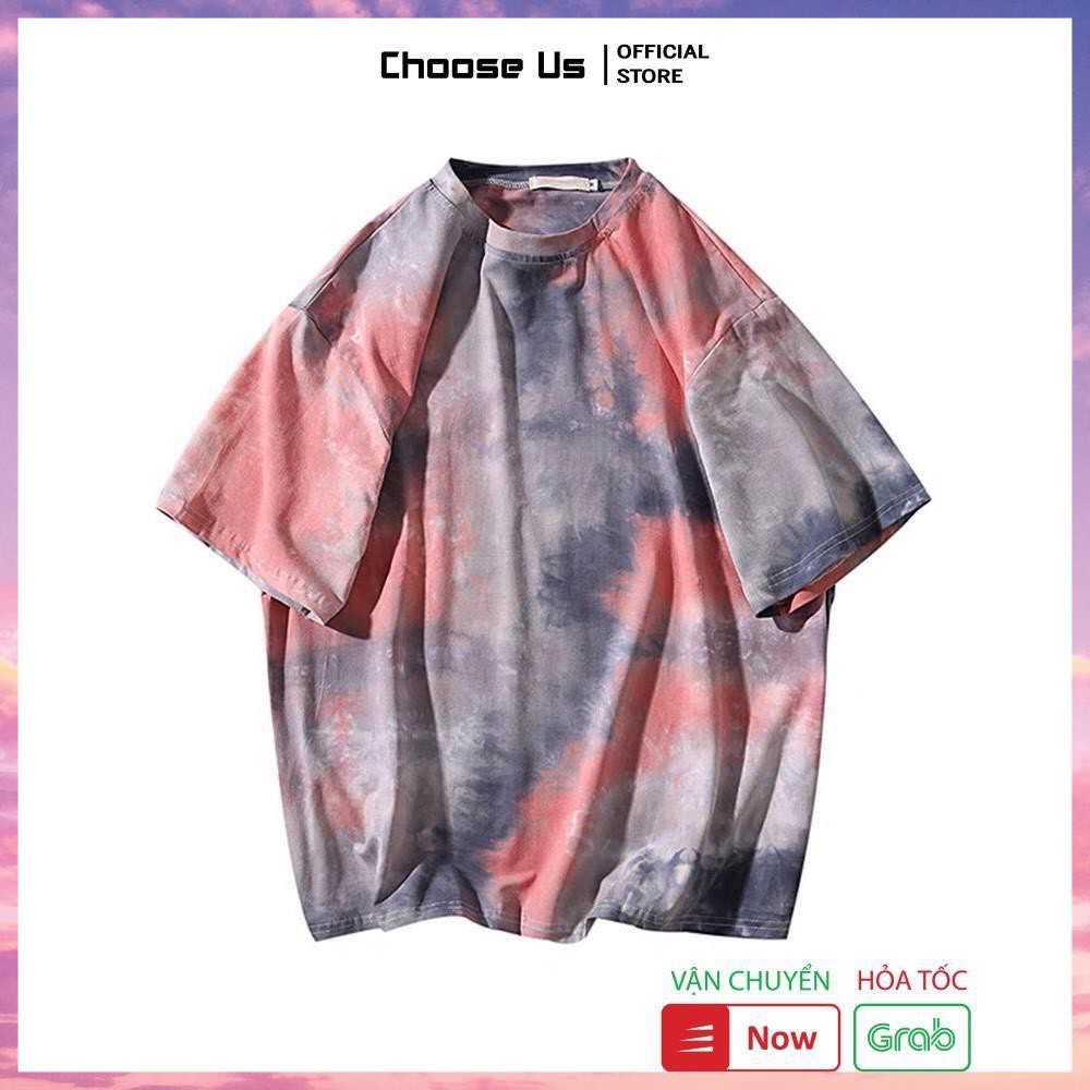 Áo thun loang màu unisex, áo loang màu chất cotton Choose us - CA009