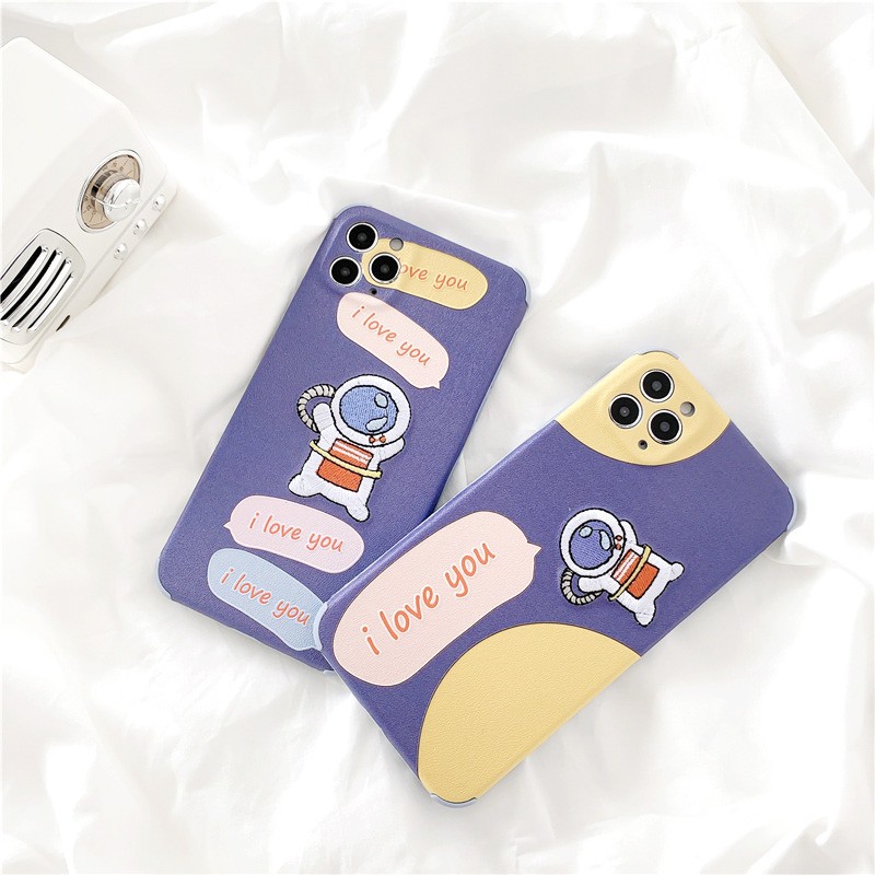 Ốp lưng iphone Love Space thêu viền chống va đập 5/5s/6/6plus/6s/6splus/7/7plus/8/8plus/x/xs/11/12/pro/max/plus/promax | BigBuy360 - bigbuy360.vn