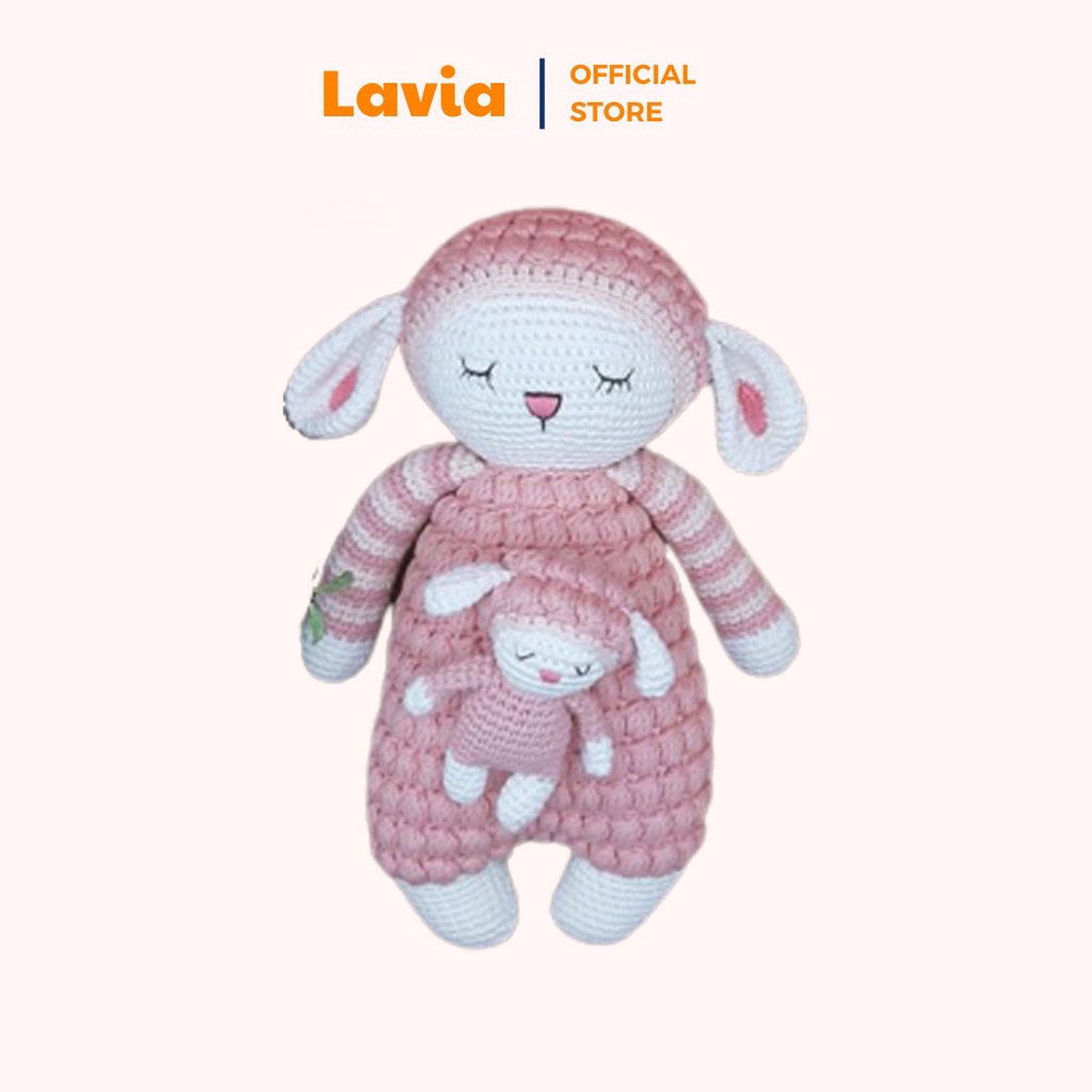 Thú bông móc len cao cấp cho bé - Gấu bông cute Cừu lalylala quà tặng đồ chơi handmade nhồi bông