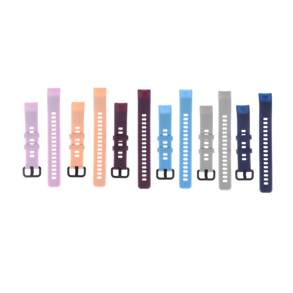 Dây Đeo Thay Thế Chất Liệu Silicon Màu Trơn Cho Honor Band 5 4
