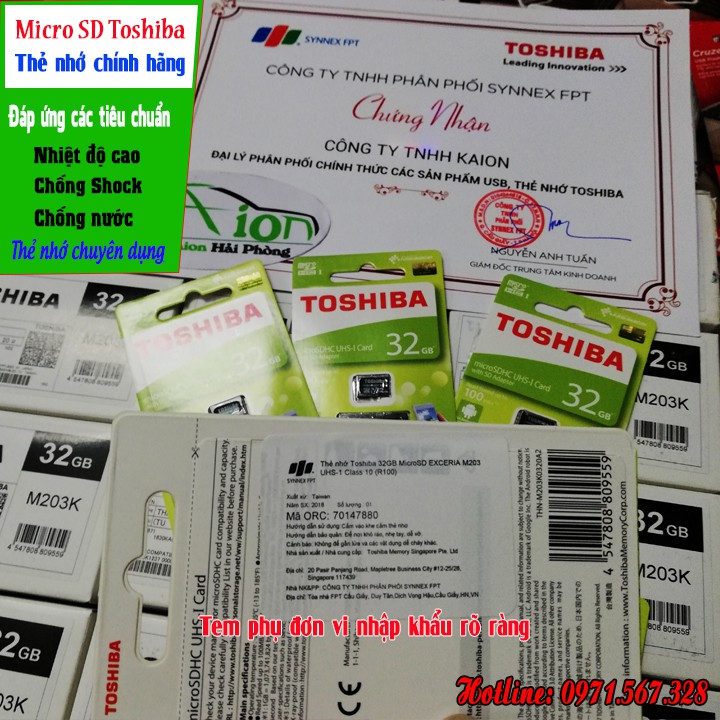 Thẻ Nhớ Toshiba Micro-SD 32GB - chuyên dụng cho Camera Hành Trình, Cam IP, Điện thoại | Thẻ Nhớ MSD32GB - Chính Hãng | BigBuy360 - bigbuy360.vn