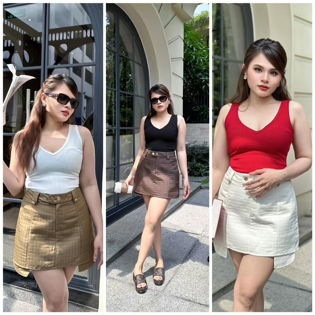 Áo Tăm Lụa Cổ Tim - 3 màu