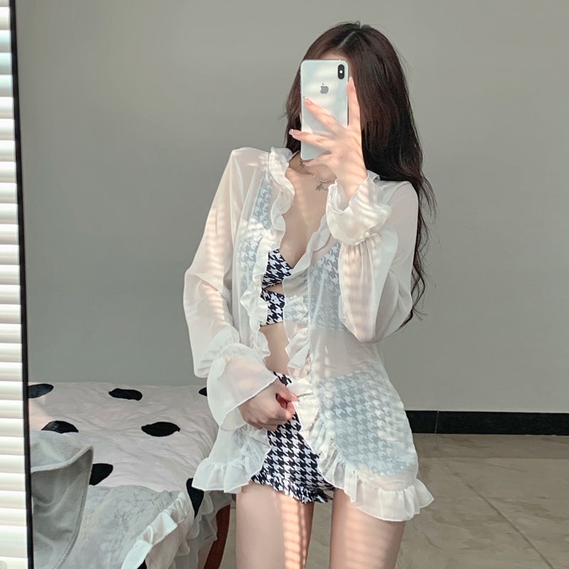 Bộ Đồ Bơi Một Mảnh Tay Dài Dáng Ôm Che Bụng Thời Trang Quyến Rũ Cho Nữ