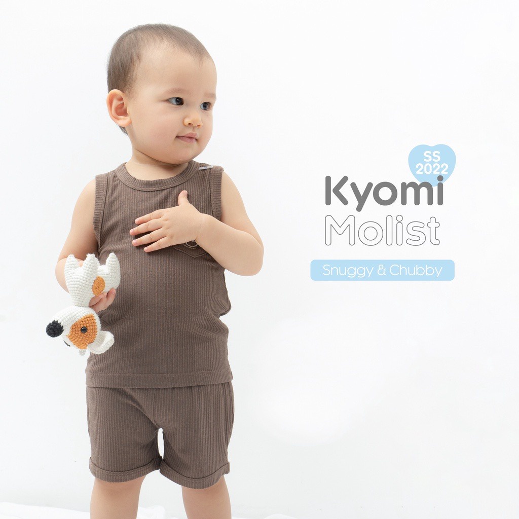 Bộ quần áo ba lỗ modal gỗ sồi Bu, BUBABY cho bé 6m - 4Y