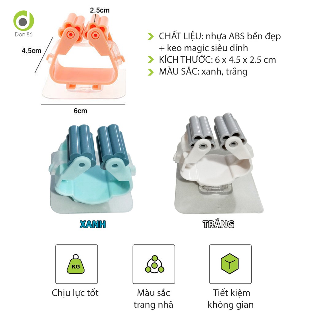 Móc dán tường treo cây lau nhà, cán dù - Cami - CMPK139