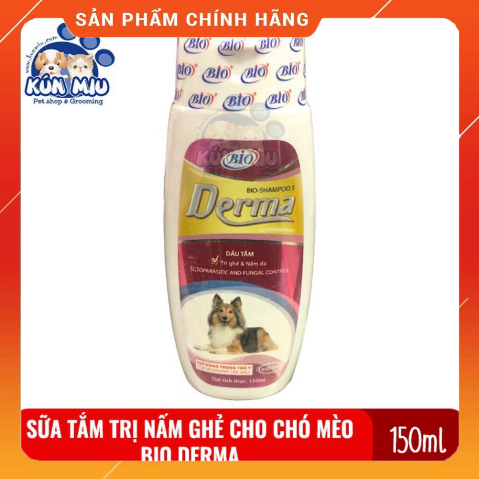 Sữa tắm chuyên diệt ghẻ, nấm da, các bệnh ngoài da cho chó mèo Bio Derma 150ml