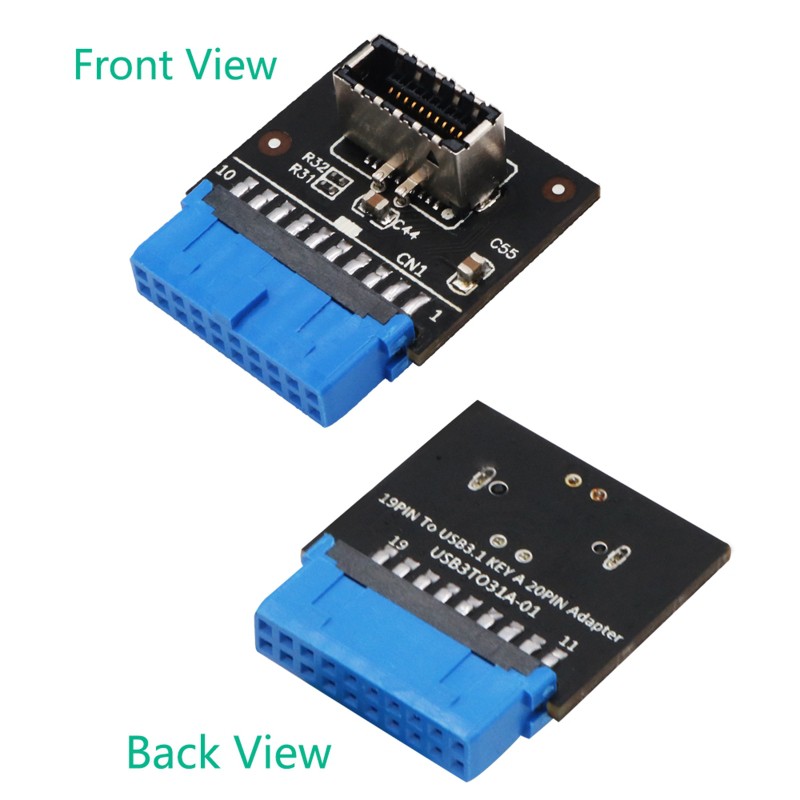 Psy Type C USB3.1 Front Panel Socket USB 3.0 19 Pin to TYPE-E 20Pin Header Extension