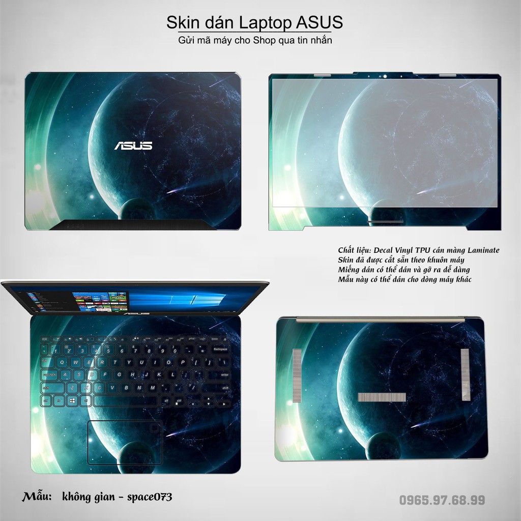 Skin dán Laptop Asus in hình không gian _nhiều mẫu 13 (inbox mã máy cho Shop)