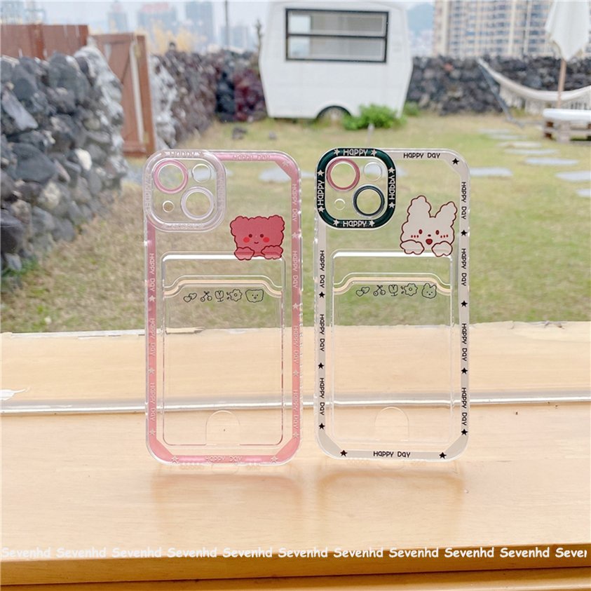 Ốp Điện Thoại Mềm Trong Suốt Có Ngăn Đựng Thẻ Cho iPhone 14 13 12 11 Pro Max X XR Xs Max 8 7 6 6s Plus SE 2020