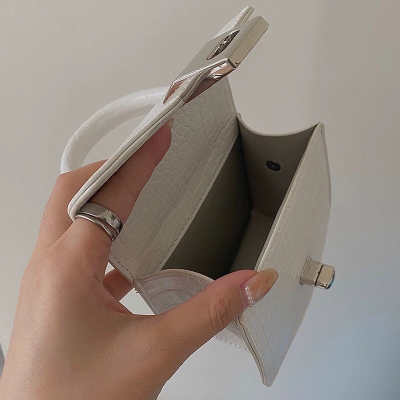 Túi xách 2 size 13cm, 18cm vân da rắn chuẩn hàng quảng châu loại 1