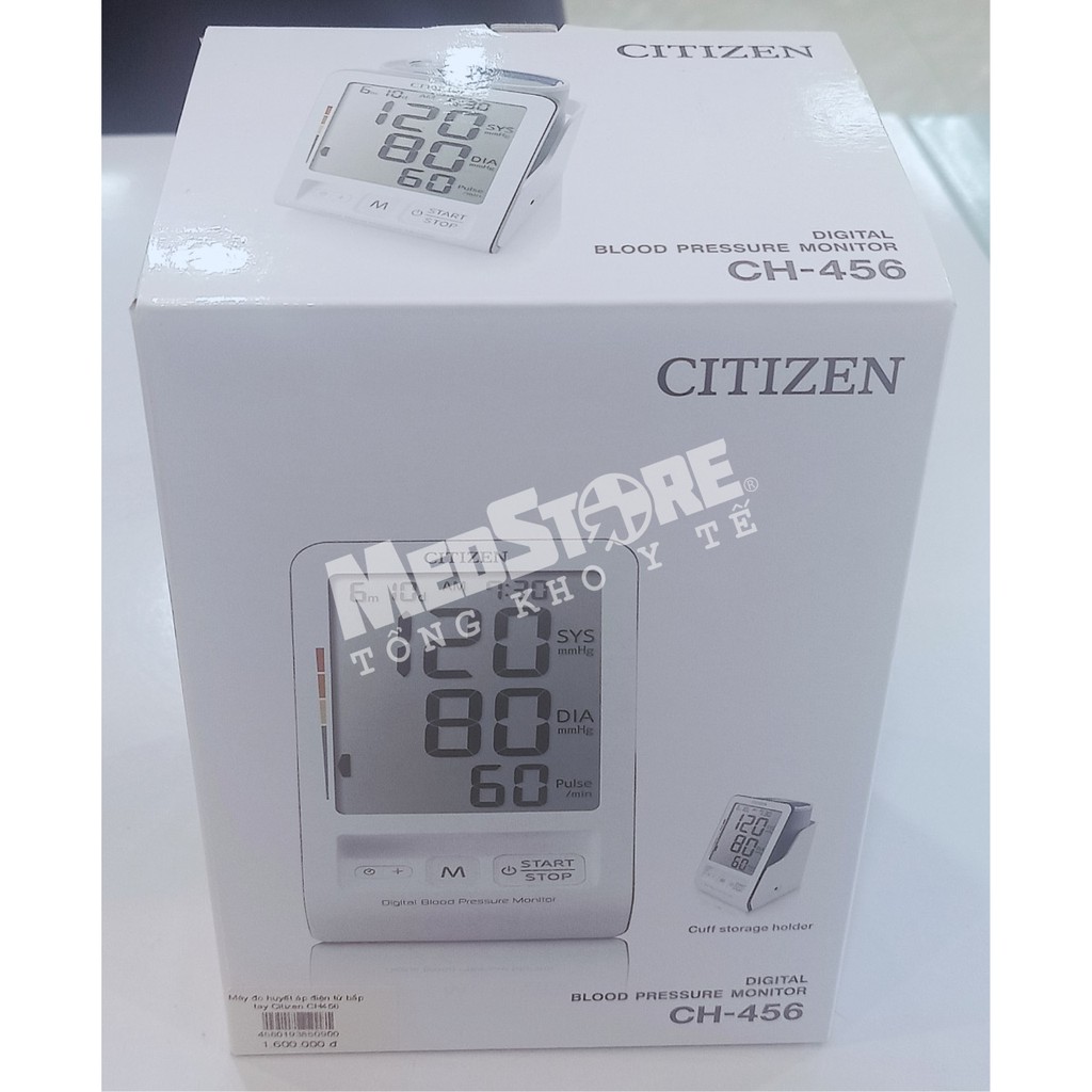 Máy đo huyết áp bắp tay điện tử Citizen CH456 Nhật Bản