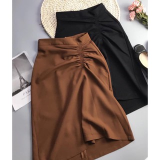 Chân váy nhúm lệch bên