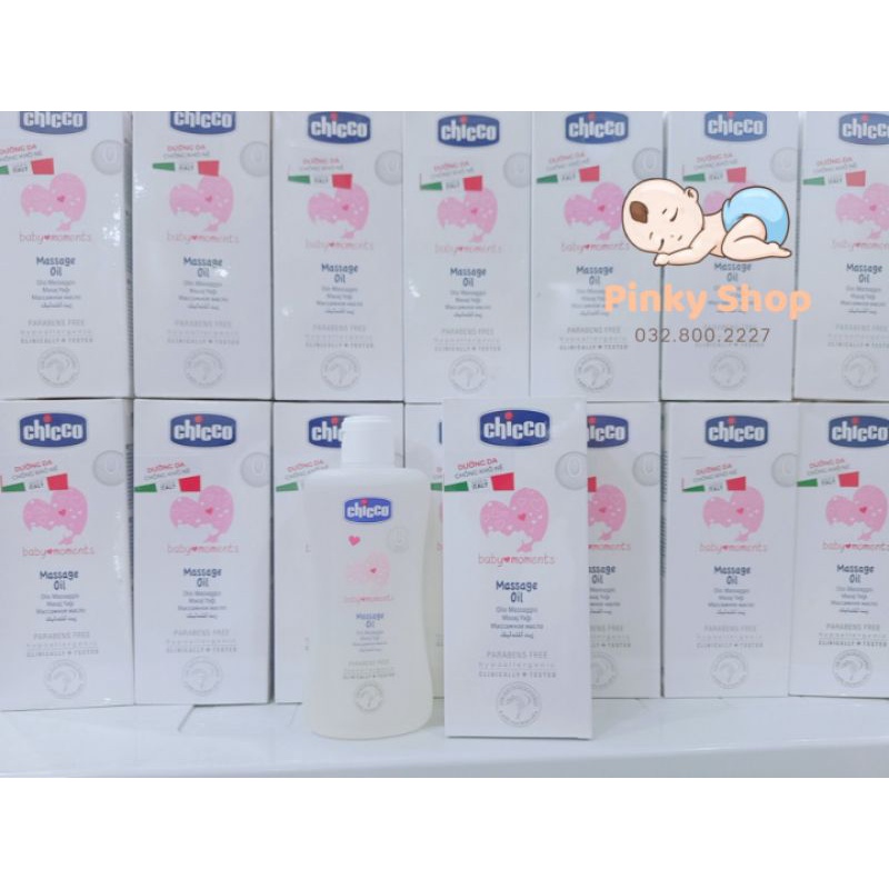 Dầu Massage Chiết Xuất Cám Gạo Chicco 200ml 0M+