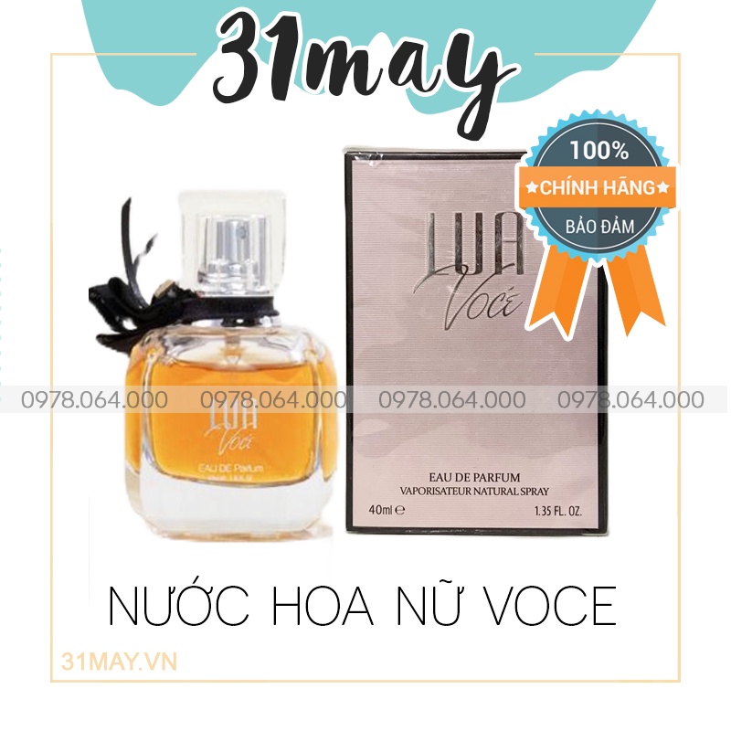 Nước Hoa Lụa Nữ Voce LUA Perfume Chính Hãng 40ml - Nước Hoa Mini Chuẩn Hương Từ Pháp
