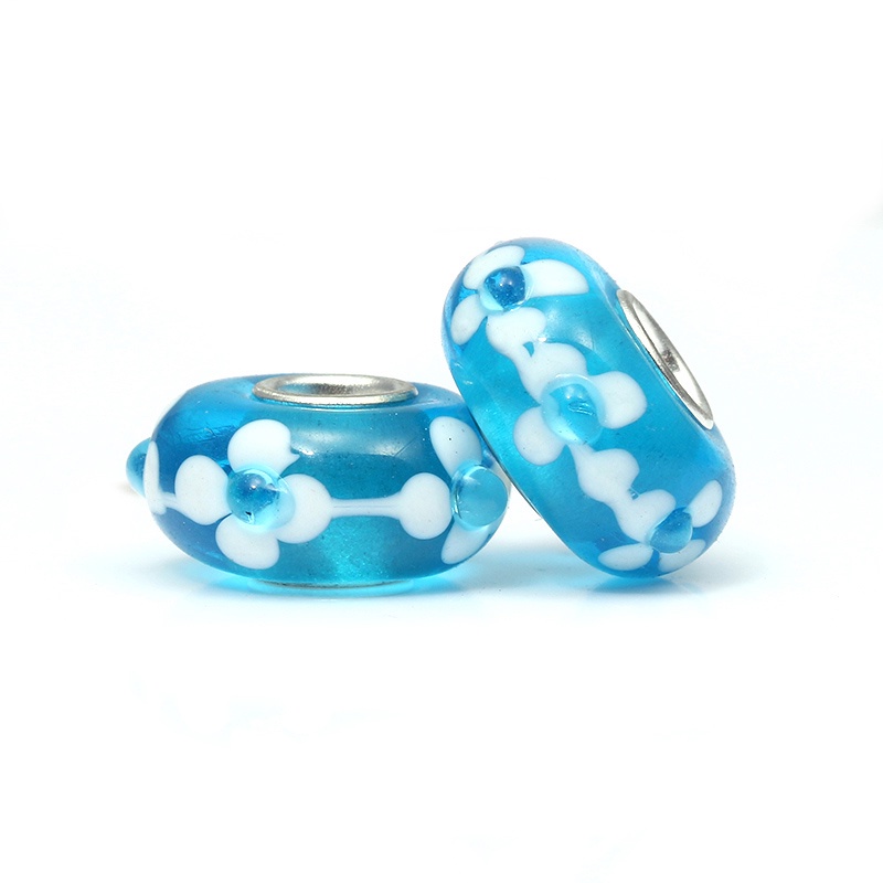 Hạt Charm Màu Bạc Murano Thời Trang Dành Cho Nam Và Nữ