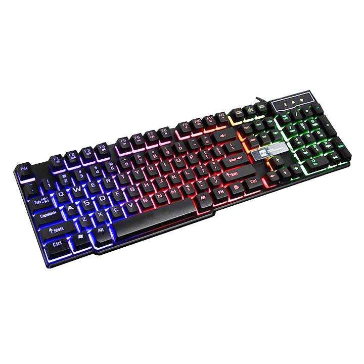 [Mã SKAMSALE03 giảm 10% đơn 200k] BỘ BÀN PHÍM GIẢ CƠ GAME VÀ CHUỘT LED 7 MÀU R8 1822 + R8 1610-TẶNG LÓT CHUỘT