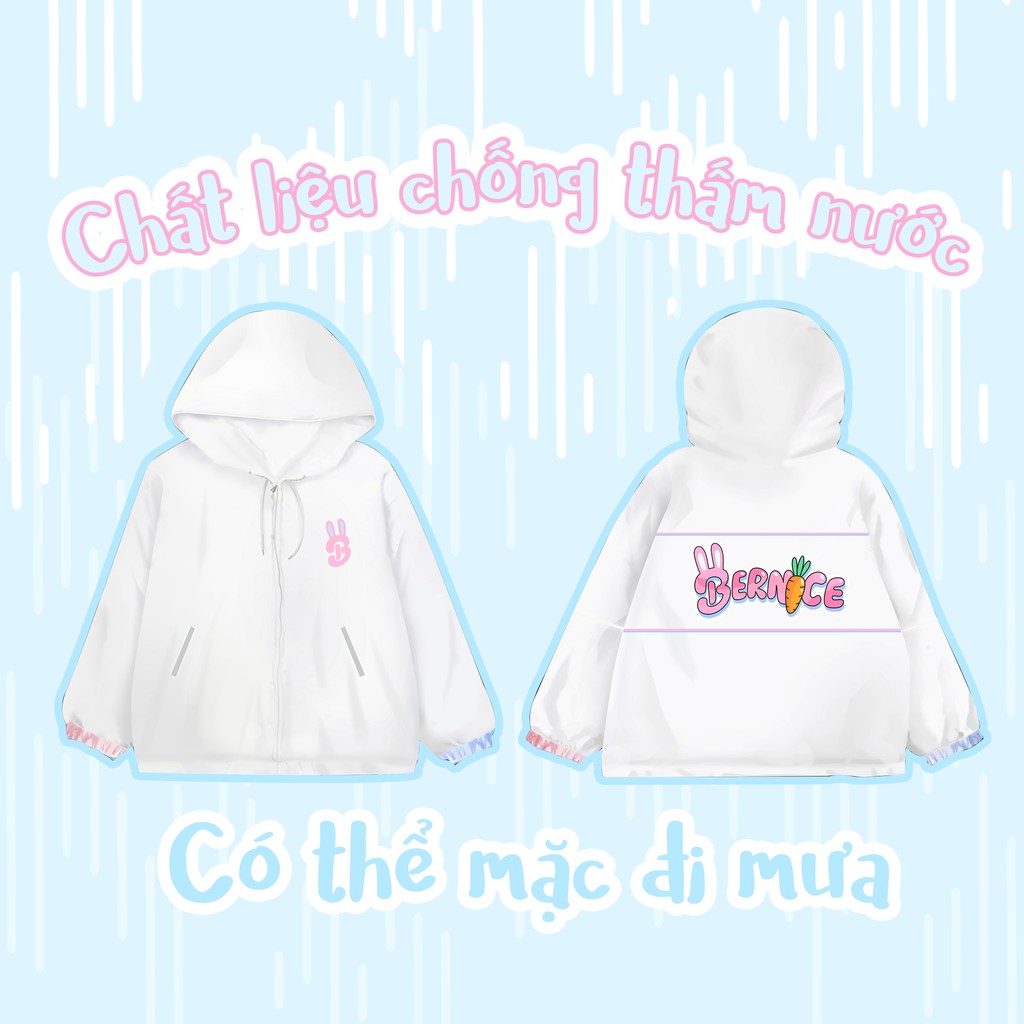 Áo khoác Bernice Carrot Trắng chống nước 90% (Jacket Bernice Carrot - White)