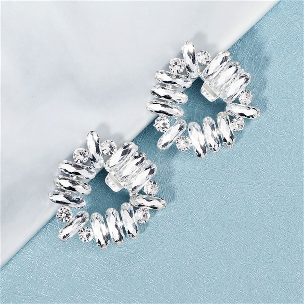 Bộ 2 kẹp trang trí giày đính đá nhân tạo sáng lấp lánh thời trang cho cô dâu