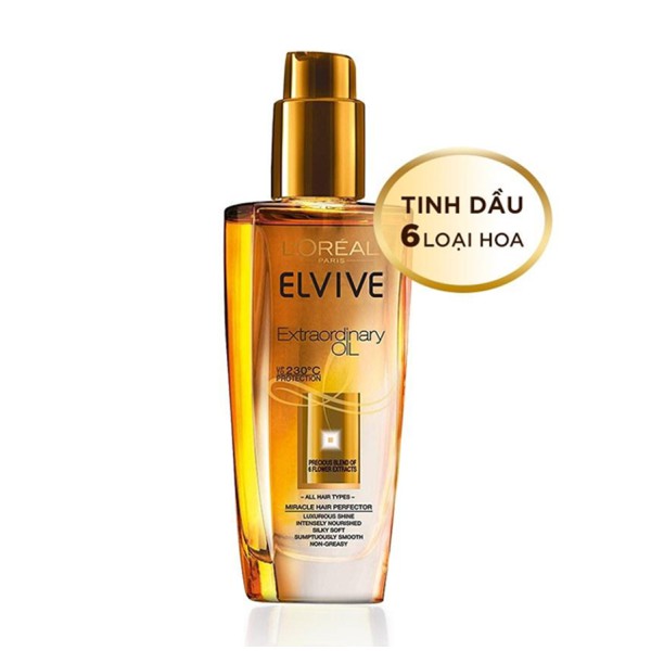 DẦU DƯỠNG TÓC TINH DẦU HOA TỰ NHIÊN LOREAL ELSEVEE EXTRAODINARY OIL 100ML CHÍNH HÃNG - 7157